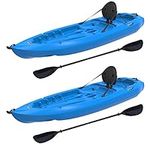 Lifetime Lotus Sit-On-Top Kayak with Paddle (2 Pack), Blue, 8'