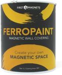 FIRST4MAGNETS FerroPaint® Charcoal Magnetic Paint for Walls, Bedroom, Office, Kitchen, Playroom, Classroom, DIY and Renovation - 1 Litre