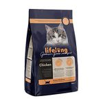 Amazon Brand - Lifelong - Dry Cat Food for Sterilised Cats, Grainfree Light Recipe with Fresh Chicken, 1 Pack of 3kg