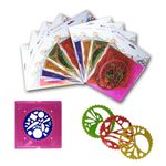 MONKEYTAIL Spirograph Geometric Ruler Kit | Set of 10 | Drafting Drawing Art Development Template Stencil Tool Stationery for Children | Birthday Return Gift for Kids of All Ages