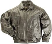 REED Men's All American Bomber Leather Jacket Union Made in USA (5XLTall, Brown)