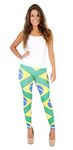 Life Clothing Co. Brazil Flag Pattern Leggings (Juniors X-Large) Multi