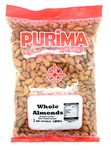 Almonds 1kg - 100% Raw Whole Almond 1 kg Bag - USA American Californian - Unpasteurised Kernels Nut - Protein & Fibre for Keto & Paleo – Non GMO & Vegan (Packaging May Vary) PURIMA