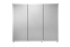 Croydex Westbourne Triple Door Tri-View Steel Cabinet with Hang N Lock Fixing System, White