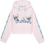 Disney Stitch Hoodie Girls Cropped Hoodie Children Teenagers 7-14 Years - Hoodie Girls Gifts, Dusty Coral, 9-10 Years