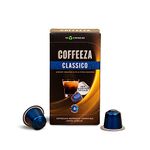 COFFEEZA Classico Aluminium Coffee Capsules, Intensity - 6 ,100% Arabica Coffee, Nespresso Compatible Coffee Pods, Box Of 1 (10 Capsules) - 55 Gm