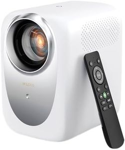 WZATCO CE Full HD Native 1080P 770 ANSI, 4K Android Projector| HDMI ARC | Dust Proof | Auto (Focus + Keystone + Tilt + Screen Fit + Obstacle Shift) | 10W Speaker | WiFi 6, BT | for Home, Outdoor