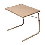 Table Mate XL TV Tray Table - Folding Couch Table Trays for Eating Snack Food, Stowaway Laptop Stand, Portable Bed Dinner Tray - Adjustable TV Table with 4 Set Angles, Mocha