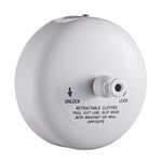 JOOM Retractable Clothesline Stainless Steel Heavy Duty 9Feet(MAX) for Hanging Drying in Bathroom Laundry Hotels, Chrome Finish,Round Style (Round B, White)