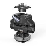 SMALLRIG Quick Release Camera Monitor Mount with Cold Shoe, Swivel 360° and Tilt 170° Adjustable, Drop-in HawkLock Camera Hot Cold Shoe Monitor Holder for 5" & 7" Monitor - 3514B