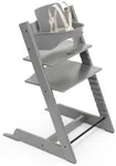 Stokke Tripp Trapp High Chair 2, Storm Grey - Includes Chair + Baby Set with Removable Harness for Children 6-36 Months - Adjustable, Ergonomic & Easy to Clean