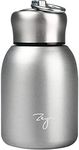 Mini Thermal Flasks Upgrade Version, 9oz/260ml Small Vacuum Insulated Water Bottle Non-Leak Juice Milk Tea Vacuum Hot and Cold Water Coffee Bottle Girls Boys Kids Adults Gift (Silver)