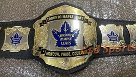 Toronto Maple Leafs Wrestling Championship Belt Dual Gold Plated