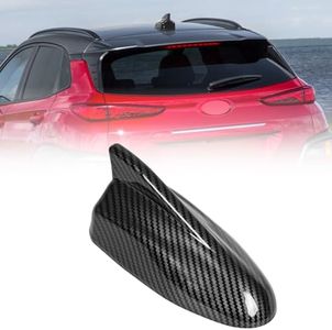 AMSPRAC Shark Fin Antenna Cover,Car Roof Antenna Caps Compatible with Hyundai Kona 2018 2019 2020 2021 2022 2023,96210-J9300,Roof Topper Cover Replacement,Carbon Fiber Texture,Without Chip