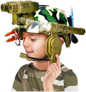 Police kids toy soldier Army SWAT Helmet Commander Set. Includes Removable Accessories Torch, megaphone led scope, dart toy gun & 4X Binoculars, for hours of fun fancy dress Pretend Play, cool costume