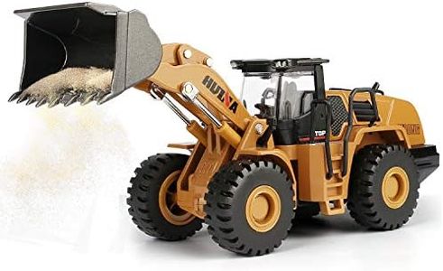 duturpo 1/50 Scale Diecast Collectible Dozer with Ripper, High Detail Metal Dozer Model Toy for Kids Wheel Loader