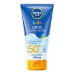 NIVEA Sun Kids Ultra Protect & Play SPF 50+ Lotion (150ml), Moisturising Kids Sun Cream Immediately Protects Delicate Skin Against Sunburn and Long-Term UV Damage