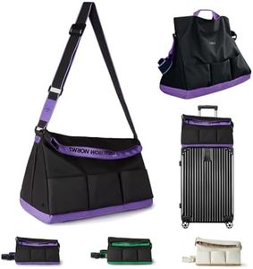 YAFIYGI Small Gym Bag with Shoe Compartment for Men & Women, Weekend Travel Overnight Bags, Personal Item Duffle Carry On Bag with Wet Pocket(Black Violet)