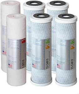 APEC Filter-SETX2 US Made 2 Sets of Double Capacity Replacement Pre-Filter Set for Ultimate Series Reverse Osmosis Water Filter System Stage 1, 2&3, Pack of 2 Sediment and 4 Carbon Black Filters