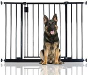 Bettacare Extra Wide Hallway Dog Gate, 97cm - 103cm, Black, Pressure Fit Pet Gate, Puppy Safety Barrier for Hallways and Wide Spaces, Easy Installation