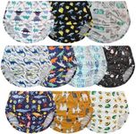 EZ Moms 10 Pack Boys Diaper Covers Plastic Training Pants for Toddlers Reusable Plastic Underwear Covers for Potty Training Breathable Rubber Pants for Babies Soft Diaper Covers for Boys 3T