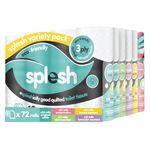 Splesh by Cusheen 3-ply Toilet Roll - Soft, Quilted, and Eco-Friendly Toilet Rolls, Made in UK Toilet Tissue Loo Rolls - 72 Rolls (Mixed - Bulk Buy)