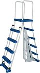 Swimline 87950/87952L Ground Pool Entry Ladder, 52", White/Blue