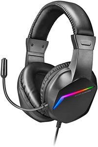 MARSGAMING MH122, Cuffie da Gioco Over Ear FRGB con Microfono, Suono HiFi, Cancellazione del Suono, Ultra Leggere, PS4 PS5 Xbox Switch Tablet Windows Mac, Nero, Grande