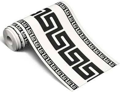 WAPANE 3D Wallpaper Border Peel and Stick 5.1" x 393.7" Self Adhesive Removable Waterproof and Oilproof Wall Border Baseboard for Living Room Bedroom Bathroom Mirror Ceiling Decorative Line, White