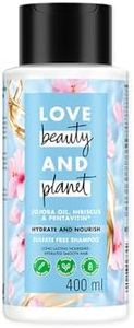 Love Beauty And Planet Jojoba oil, Hibiscus & Pentavitin Hydrate & Nourish Sulfate Free Shampoo 400ml