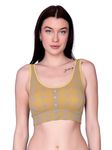 Spiaty Women's Spandex Lightly Padded Non-Wired Sports Bra(016_Yellow_Size(30 Till 36)