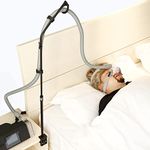 LONYEON CPAP Hose Holder - Foldable Hose Lift with Adjustable Height, Removable and Assemblable - Hose Support Hanger Provide 2 Side Clamping Prevents Avoid Tangling, Blockage and Leakage, Black