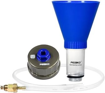PESIKO 64mm Oil Filter Wrench, Drain Hose & Engine Oil Funnel for Toyota, Lexus and Scion 2.0-5.7L Engine Cartridge Style Oil Filter Remover Tool