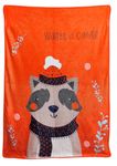 MOM CARE Fleece Winter Blanket for Newborn Baby Soft Warm Fluffy Cozy Single Layered (Pack of 1)(Orange)