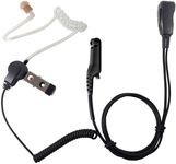 Sheepdog Acoustic Tube Earpiece with Microphone, Compatible with Motorola R7, ION and MXP600, Black Cable (LMC-1AT-M20), Premium Headset