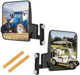 Piclafe Universal Magnetic Side Mirrors for Golf Cart, Tractors, Forklifts, Lawn Movers, Lift Trucks, Compatiable with Yamaha Club Car, EZGO, John Deere, Kubota, CASE IH,Magnets or Screws Installation