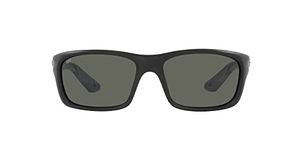 Costa Man Sunglasses Matte Black Frame, Gray Lenses, 62MM, Matte Black, 62 mm