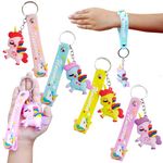 Isvi Keychain for kids (Pack of 12), Cute Unicorn Keychains for Girls, Birthday Return Gift Bulk Pack, Keyring for Backpacks