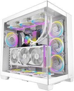 Antec C8 E-ATX Seamless Edge View Front and Side Gaming Case, White