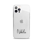 MITZVAH Silicone Personalised Case For iPhone 15 14 13 12 11 Pro Max Mini Xr Xs X 10 8 Plus 7 6S 6 Se Custom Name Transparent Clear Cover For Girls Boys (Pattern 4)