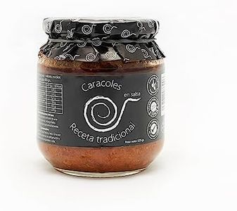 Caracoles en salsa. Caracoles cocidos 550grs. Receta familiar, casera y artesana. Caracoles guisados. Conservas Gourmet. Regalo original para todos. Producto 100% elaborado en España.