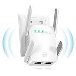 WiFi Extender Booster,2024 New Amplifier Wireless Repeater with 2 LAN Ethernet Port,4-Step Quick Setup, 2.4G 300M/s Long Range Signal with WPS One Click Configuration, Coverage up to 200m²