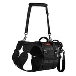 OneTigris Dog Lift Harness for Small Dogs, Dog Support Sling for Back Legs, Dog Lifter with Handles Invictus Multifunctional Mobility Assistance Vest Dog Hip Support Brace (Black, S)