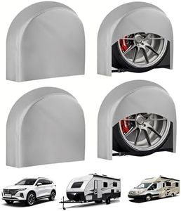 Tire Covers Set of 4,Fits 40"-42" Inch Tire 420D Uv Resistant Wheel Covers