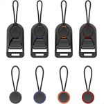 SUNYA Camera Strap Quick Release Buckle 4 Pieces Set. Plus 4 Spare Anchor Loops. Compatible with Most DSLR, DLSM, Fit for Camera Wrist Strap and Camera Strap Installation