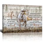 Fimtise Horse Pictures Wall Decor for Girl Bedroom Rustic Horse Canvas Inspirational Quotes Painting Decor Framed Posters Home for Living Room Bedroom Bathroom Decoration 12x16inch Horse 2