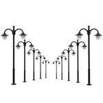 LYM16 10pcs Model Railway Led Lamppost Lamps Street Lights HO Scale 6cm 12V New model outdoor lamp yard light leds