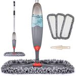 Microfibre Spray Floor Mops for Floor Cleaning, Domi-patrol Cleaning Mops for Hardwood Laminate Tiles Floors, Dry Wet Mop Dust Mops with 3 Mop Heads Replacement Pads & 635 ML Bottle