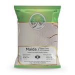 Aryan Plain All Purpose Flour Maida- 1Kg, Refined Wheat Flour, Made From Premium Indian Wheat, Natural & Vegan, Non GMO, No Preservatives & Additives- 1Kg