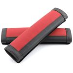 COFIT Car Seat Belt Pads, Comfort Seatbelt Cover, Durable Microfiber Leather Shoulder Neck Strap Protector, Red and Black, 2 Pack